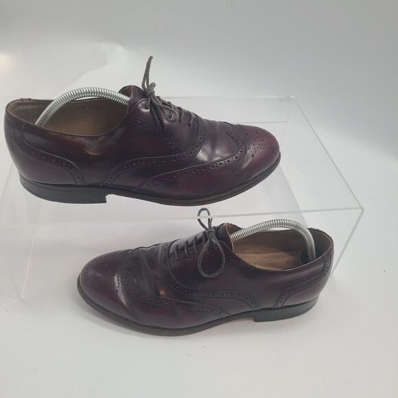 Botany 500 Leather Wing Tip Dress Shoes US Size 10W Burgundy main image 4